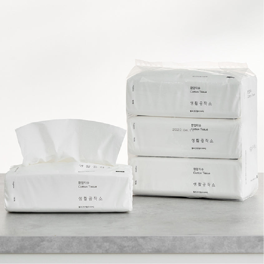 Cotton Pop-up Tissue / 3 packs * 180 sheets | 뽑아쓰는 팝업티슈 180매 3팩