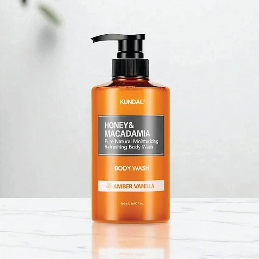 HONEY & MACADAMIA PURE BODY WASH 500ML - AMBER VANILLA