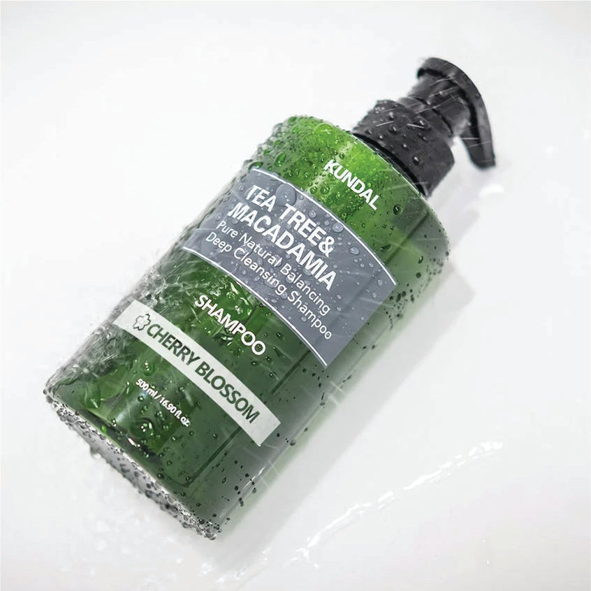 KUNDAL TEA TREE & MACADAMIA DEEP CLEANSING SHAMPOO CHERRY BLOSSOM