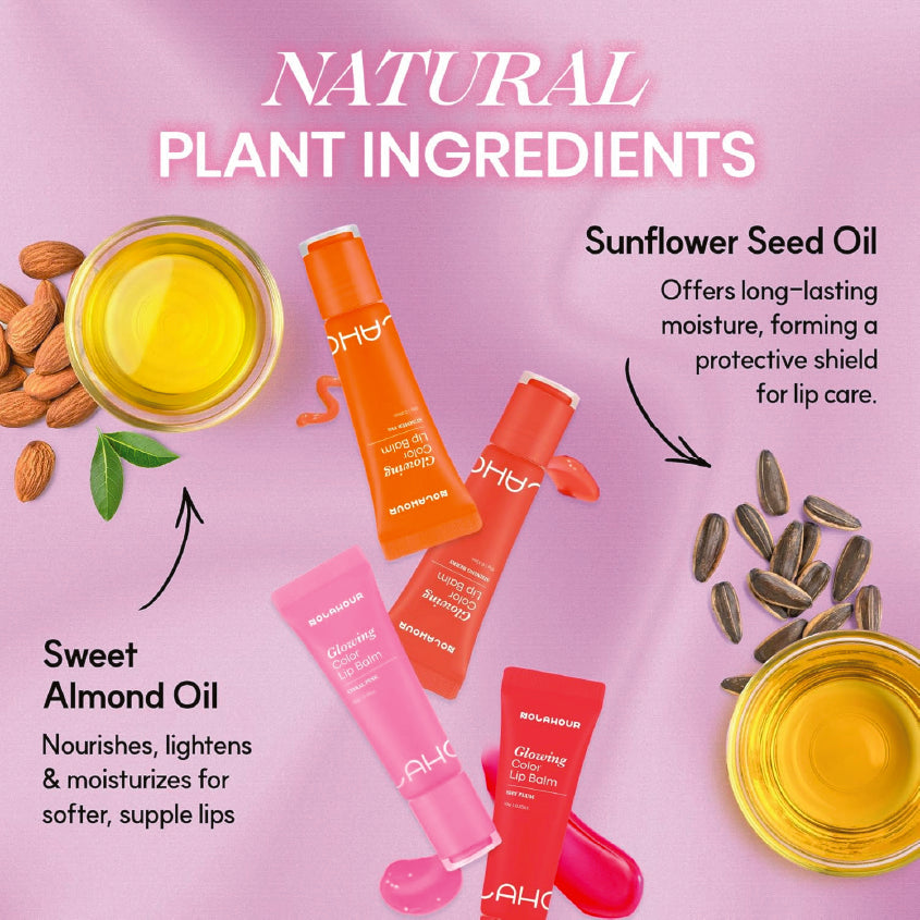 NOLAHOUR Glowing Color Lip Balm 0.35 Oz (Shining Berry)