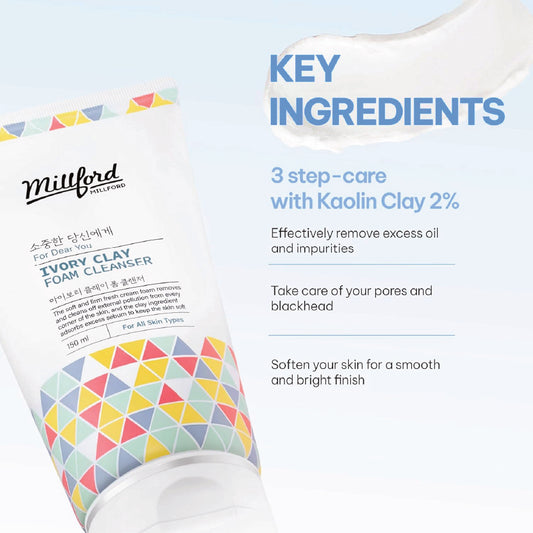 Millford Ivory Clay Foam Cleanser 150ml/5.1 fl.oz