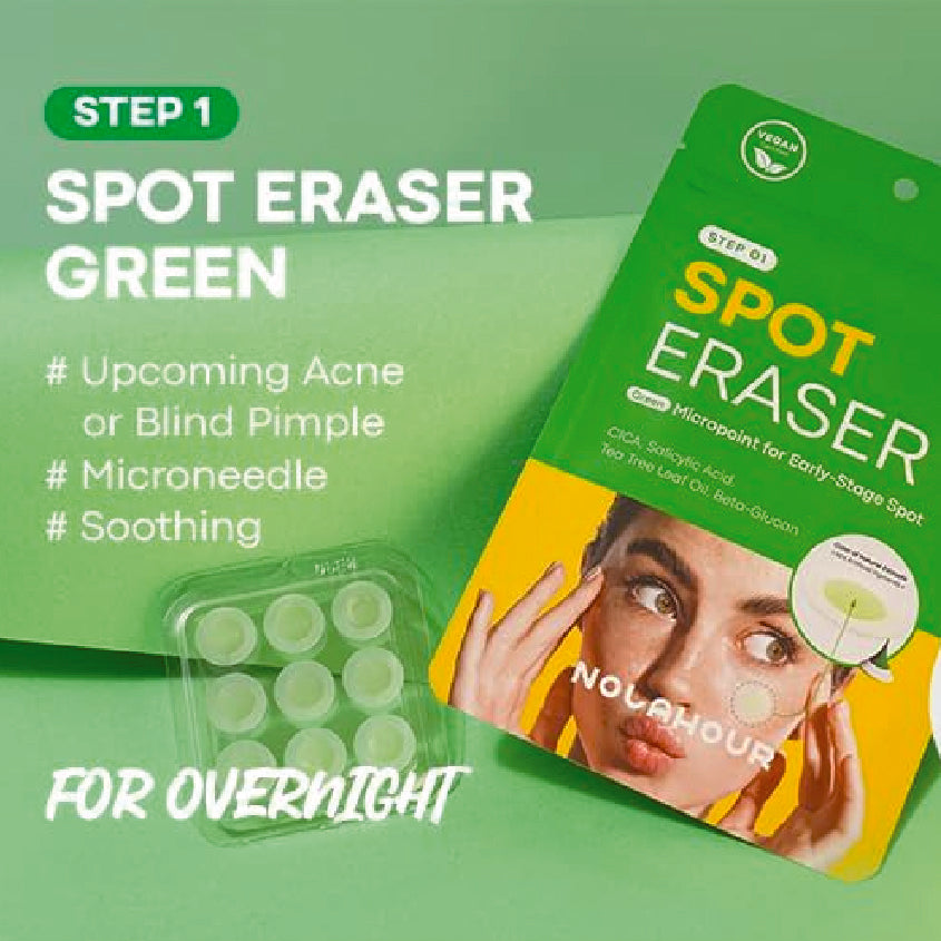 NOLAHOUR Spot Eraser Step 1 (Green - Micropoint for Early-Stage Spot) 9 Patches