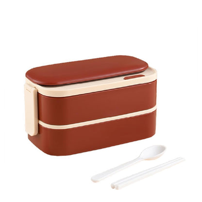 스테인레스 도시락통 + 가방 Stainless Lunch Box with Cutlery and Bag (Red)