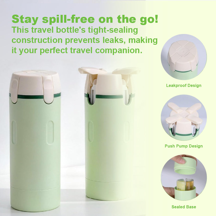 4 in 1 Travel pump Bottle (Green)