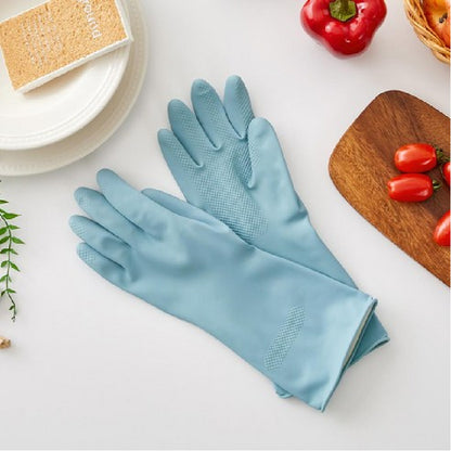 Dishwashing Rubber Gloves - Pastel Blue (Medium)