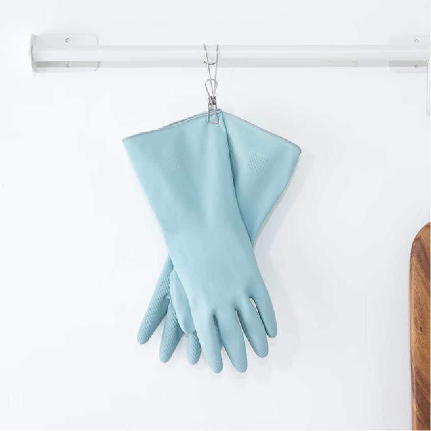 Dishwashing Rubber Gloves - Pastel Blue (Large)