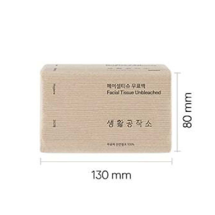 Facial Tissue - Unbleached / 6 Packs (250 sheets per a pack)