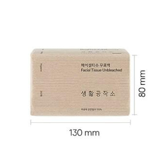 Facial Tissue - Unbleached / 6 Packs (250 sheets per a pack)