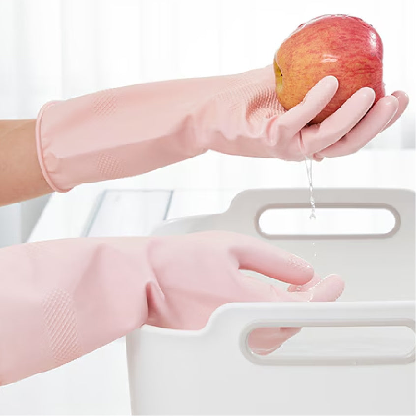 Dishwashing Rubber Gloves - Pastel Pink (Large)