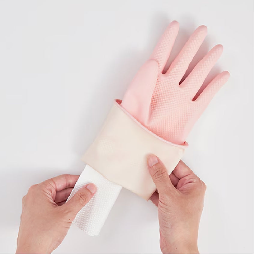 Dishwashing Rubber Gloves - Pastel Pink (Large)