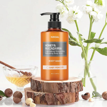 KUNDAL HONEY & MACADAMIA PURE BODY WASH BABY POWDER