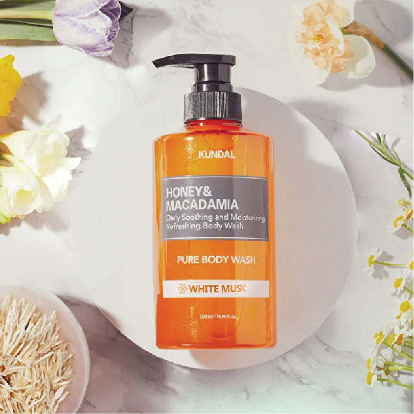 KUNDAL HONEY & MACADAMIA PURE BODY WASH WHITE MUSK