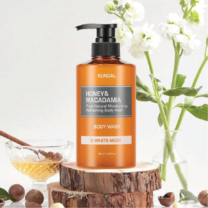 KUNDAL HONEY & MACADAMIA PURE BODY WASH WHITE MUSK