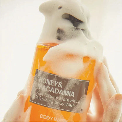 HONEY & MACADAMIA PURE BODY WASH 500ML - AMBER VANILLA