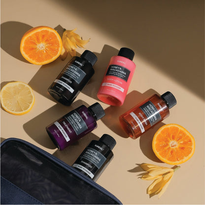 KUNDAL TRAVEL KIT - BABY POWDER (Shampoo*2, Treatment, Body Wash, Body Lotion)