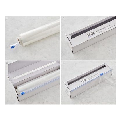 [KS365] Easy Sliding-cut Plastic Wrap (30cm * 200m) | [KS365] 위생적인 슬라이딩 이지커팅랩 (30cm*200M)