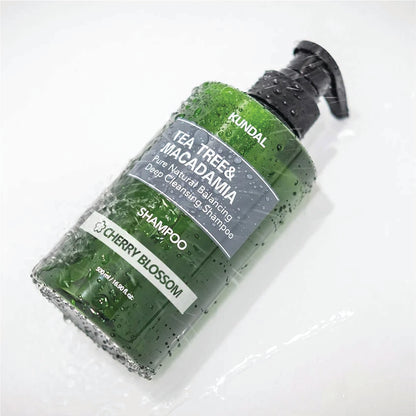 KUNDAL TEA TREE & MACADAMIA DEEP CLEANSING SHAMPOO CHERRY BLOSSOM