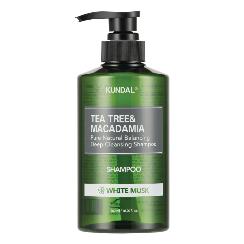 KUNDAL TEA TREE & MACADAMIA DEEP CLEANSING SHAMPOO WHITE MUSK