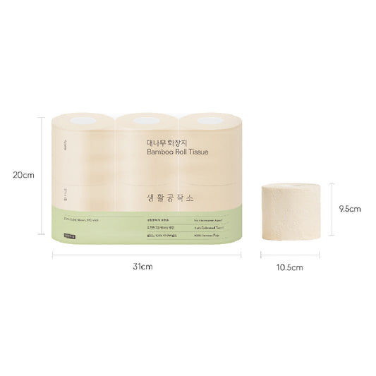Bamboo Roll Tissue 27m x 6 roll