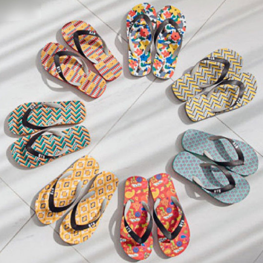 BTS Idol Basic Flip Flops (Blue-25cm)