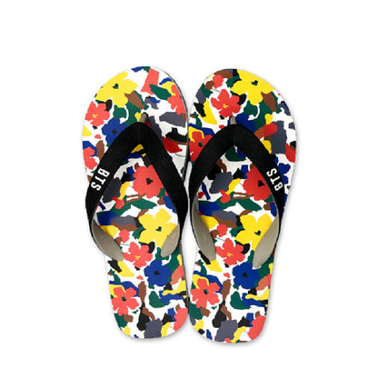 BTS Idol Basic Flip Flops (White-25cm)