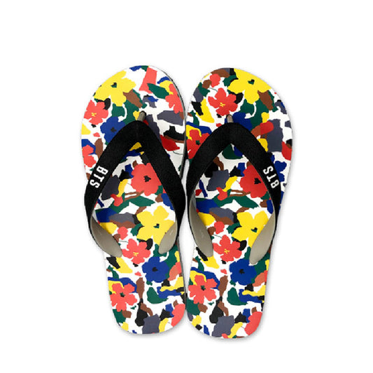 BTS Idol Basic Flip Flops (White-25cm)