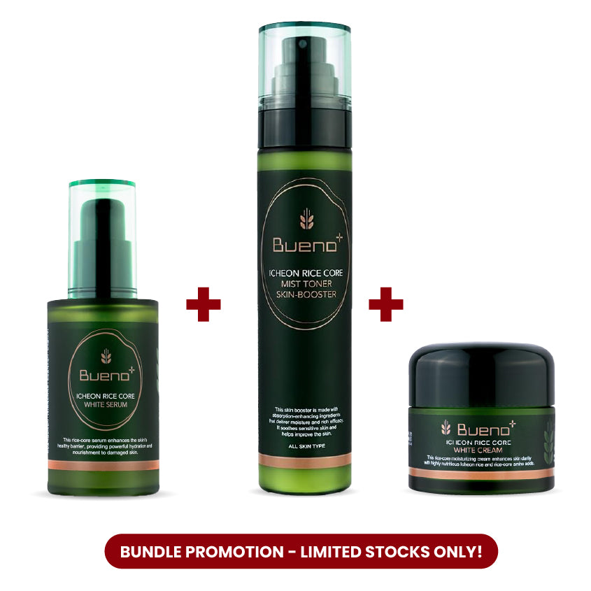 Bueno Icheon Rice Core Mist Toner Skin-Booster +  Serum + Cream