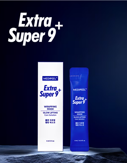Extra Super 9 Wrapping Mask 메디필 엑스트라 슈퍼 9 플러스 물광 리프팅 랩핑 마스크 4 ml 4개입