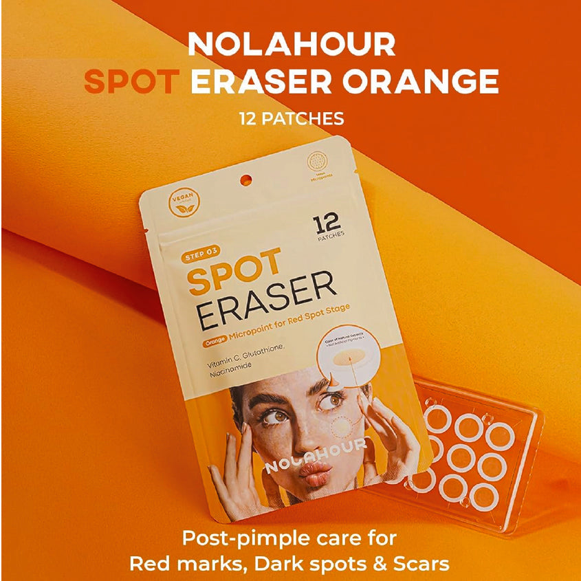 NOLAHOUR Spot Eraser Step 3 (Orange - Micropoint for Red Spot Stage) 12 Patches