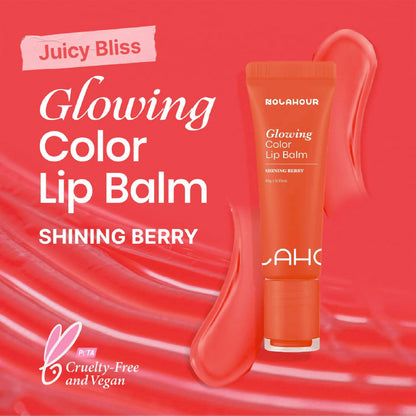 NOLAHOUR Glowing Color Lip Balm 0.35 Oz (Shining Berry)