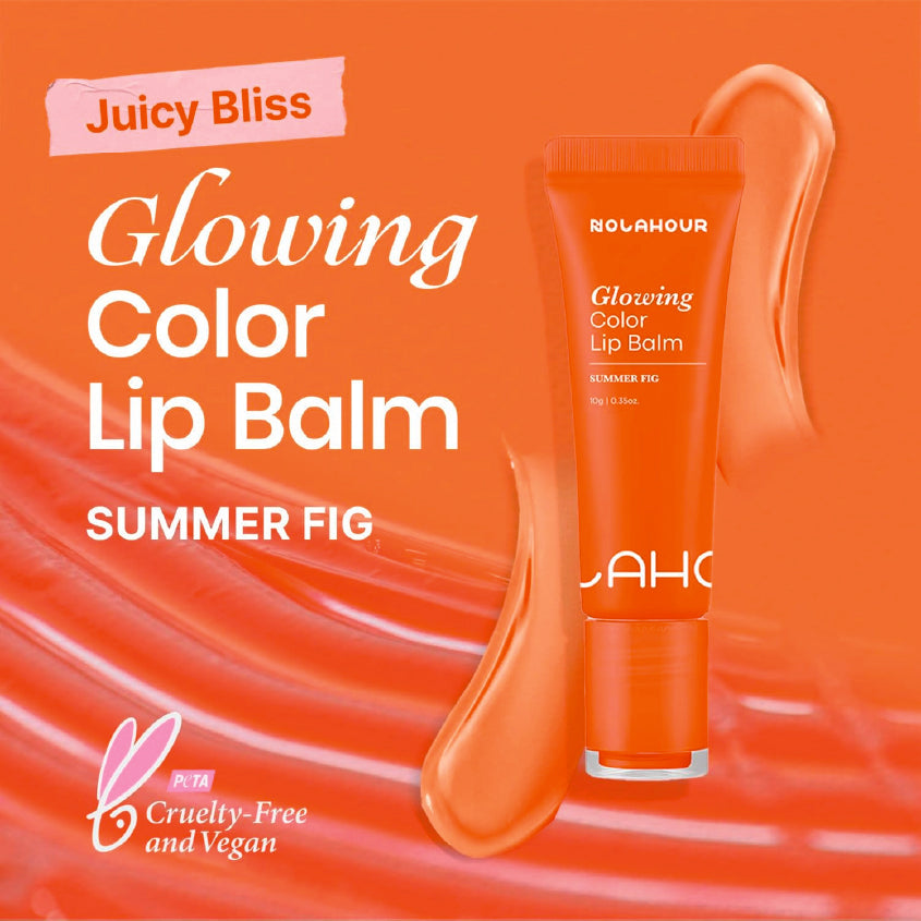 NOLAHOUR Glowing Color Lip Balm 0.35 Oz (Summer Fig)