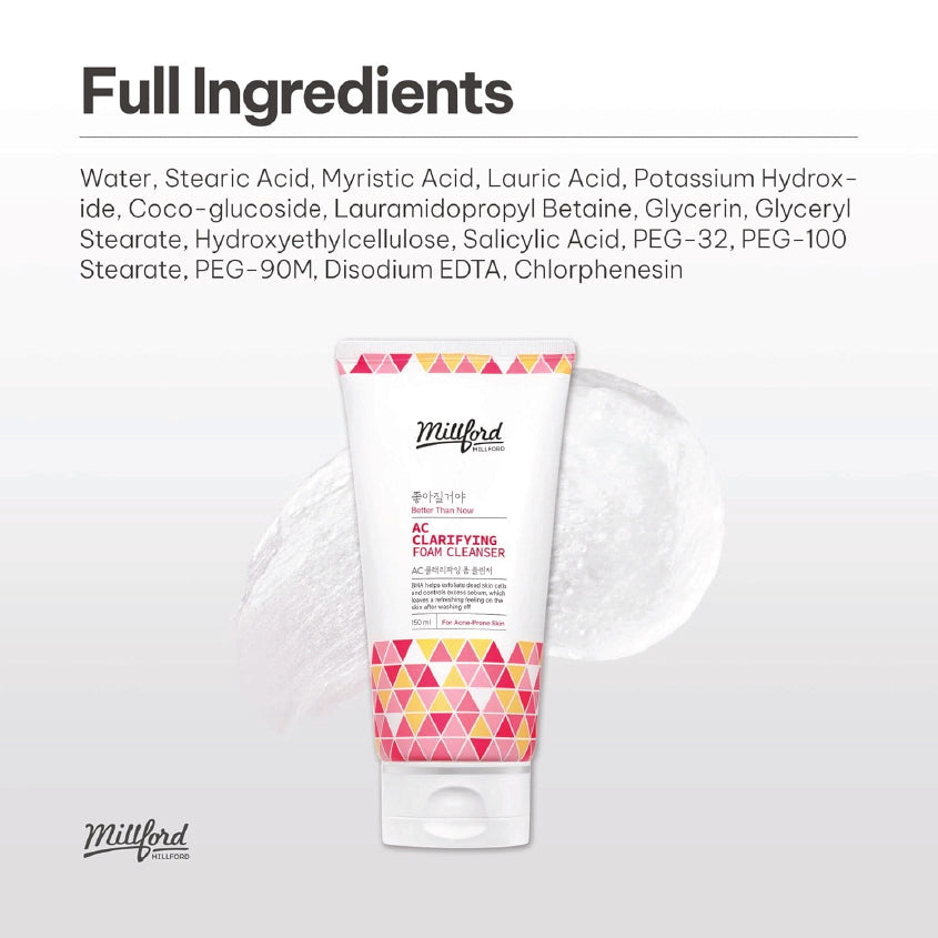 Millford AC Clarifying Face Cleansing Foam 150ml/5.1 fl.Oz