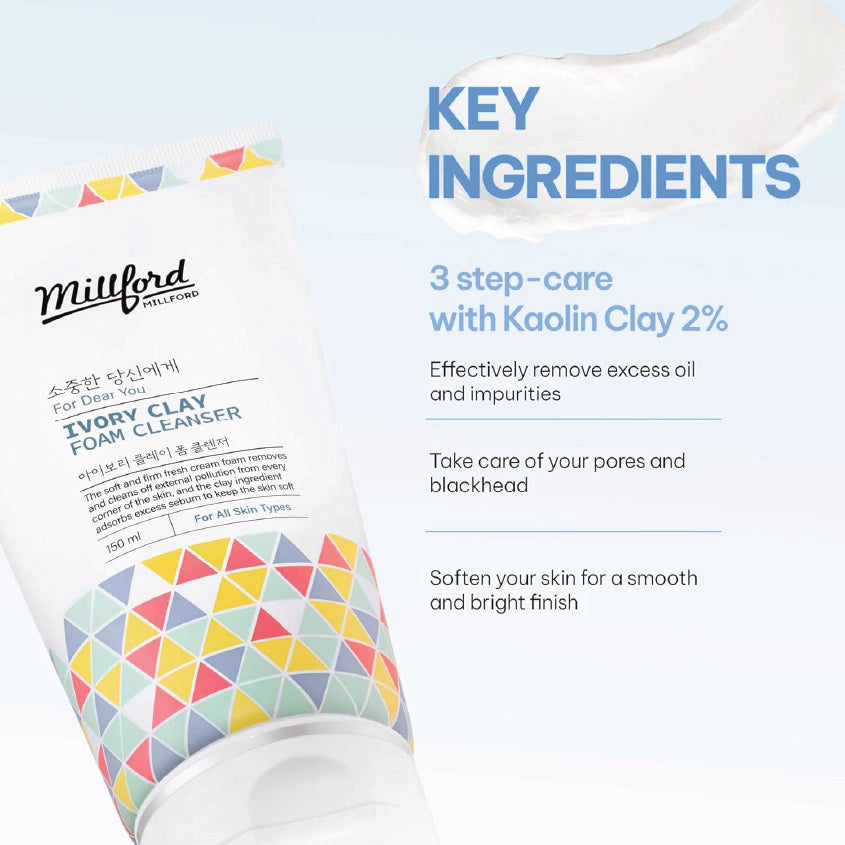 Millford Ivory Clay Foam Cleanser 150ml/5.1 fl.oz