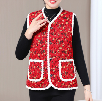 김장조끼 Korean Kimjang Vest - Red (Free Size)