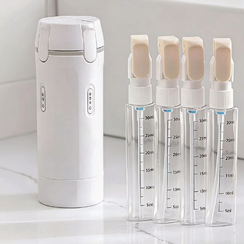 4 in 1 Travel pump Bottle (White)