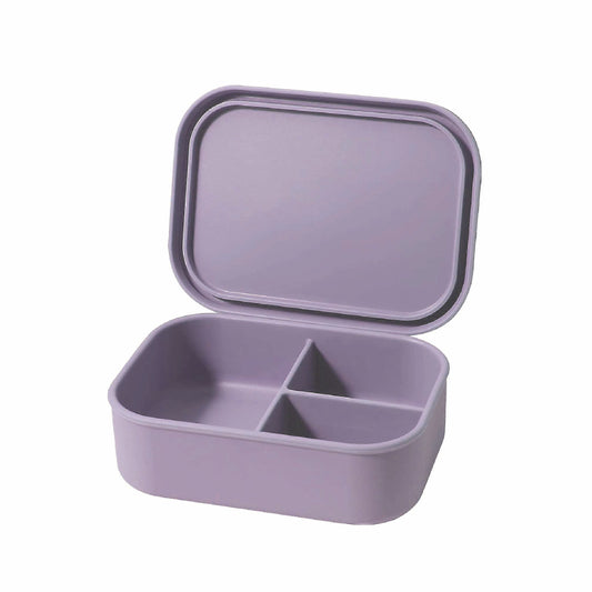 실리콘 도시락통 Silicone Lunch Box - 3 compartment, BPA free - Purple