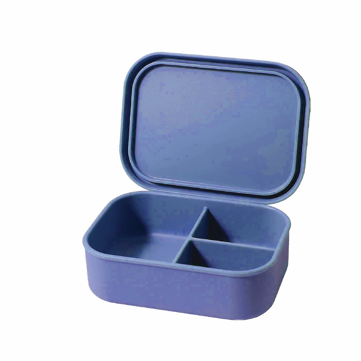 실리콘 도시락통 Silicone Lunch Box - 3 compartment, BPA free - navy blue
