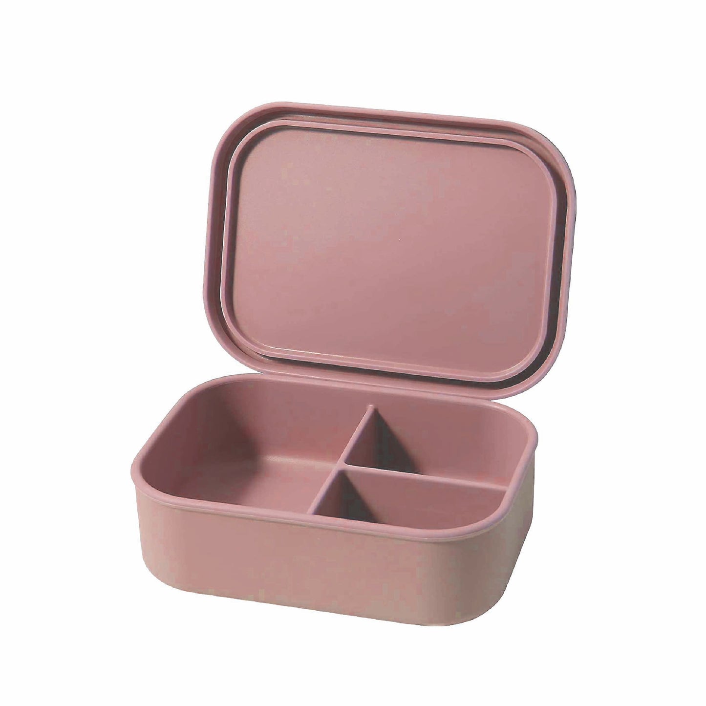 실리콘 도시락통 Silicone Lunch Box - 3 compartment, BPA free - pink