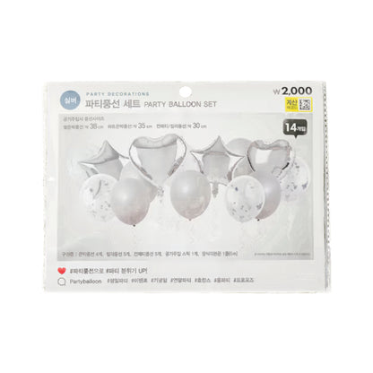 Balloon Decoration Set (14pcs, Silver)
