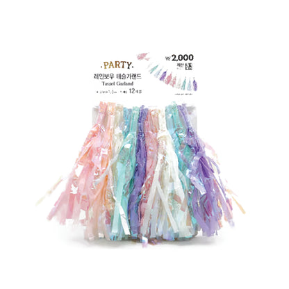 Rainbow Tassel Garland
