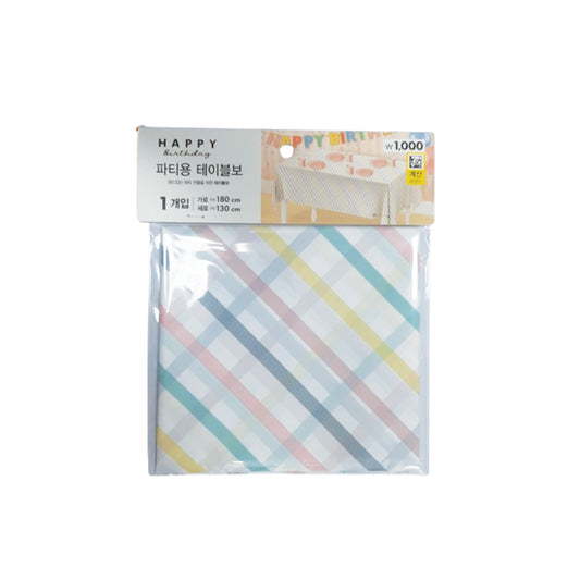 Party Tablecloth 180x130cm (Stripe)