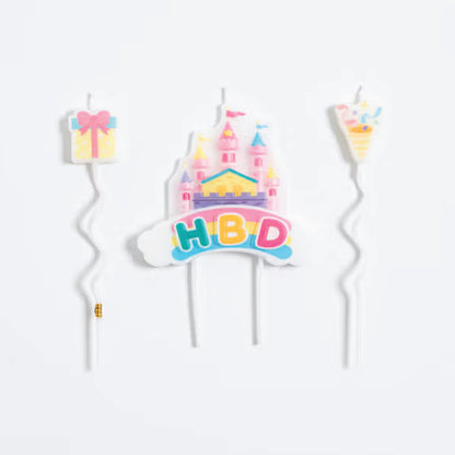 Castle Birthday Candle Set (3P)