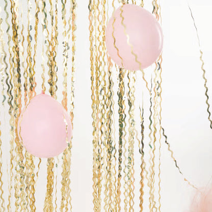 Hologram Wave Party Curtain 1X2m (Gold)